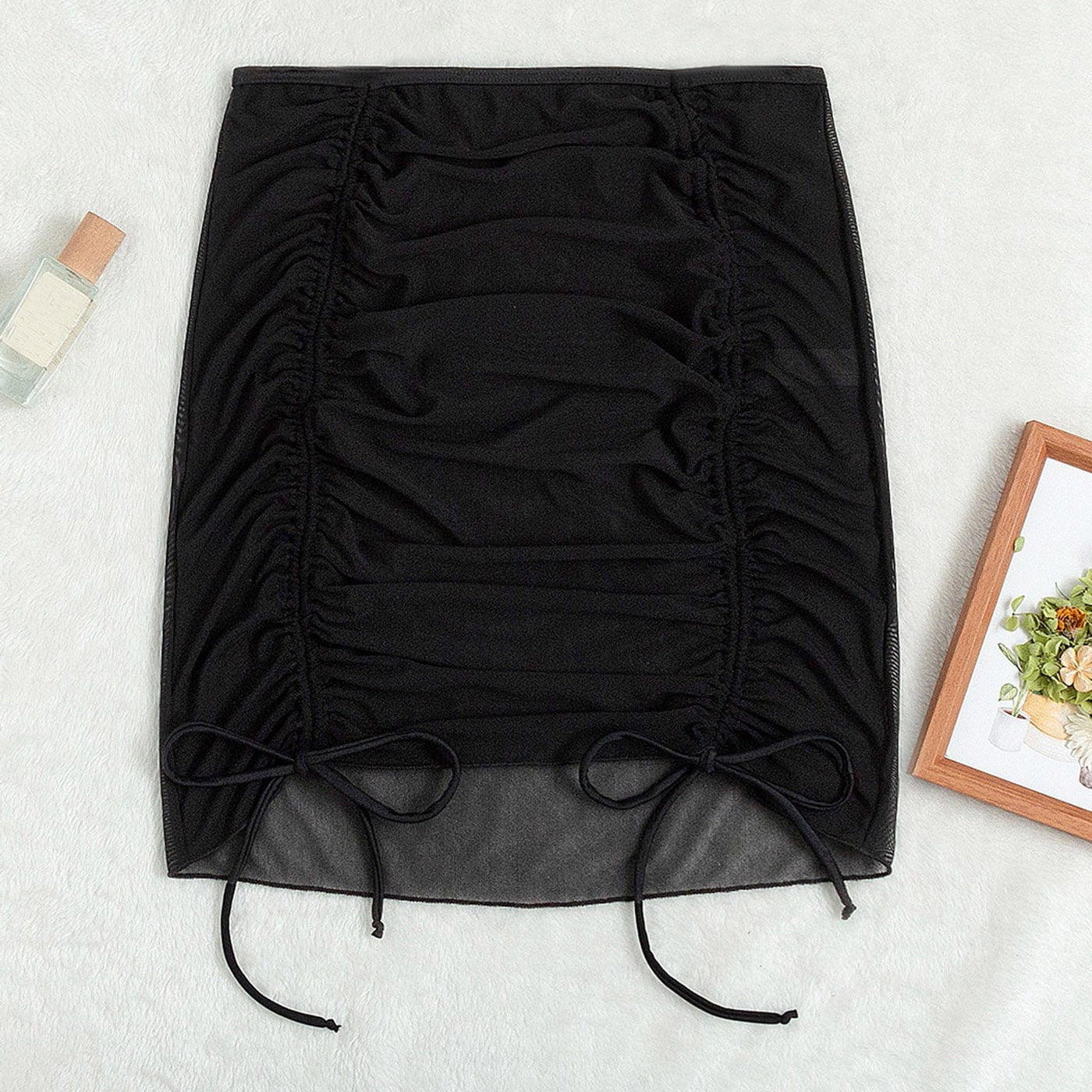 Ladies Mesh Swimsuit Cover Up Sheer Skirt