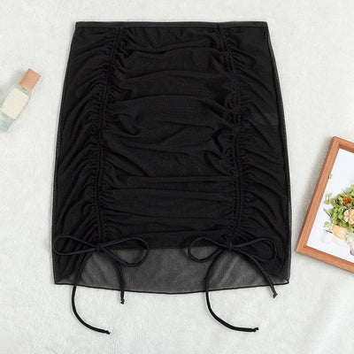 Ladies Mesh Swimsuit Cover Up Sheer Skirt